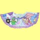 Pig And Frog/Floral Reversible Lace Collar