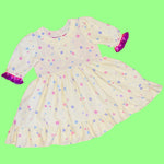 Lizzie Funky Floral Yellow Babydoll Dress (L)