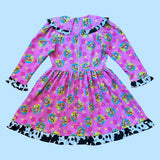 Miss Pig Cow Print 3/4 Sleeve Dress (M)