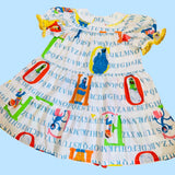 Alphabet Street Tiered Dress (2X)