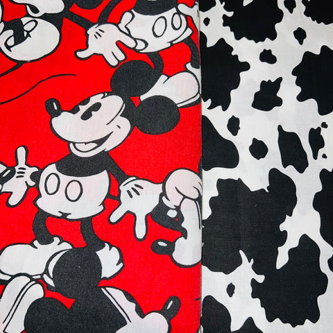 Custom Short Sleeve BLOUSE: Mouse & Cow Print