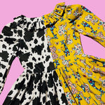 Cow Print/Funky Animals Split Dress (M)