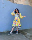 Raggedy Doll/Checkered Midi Dress (M)