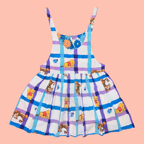 Honey Bear Front/Back Mix Match Jumper Dress w/ pockets (M/L)