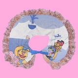 Fuzzy Bear Ganzo/Floral Reversible Lace Collar