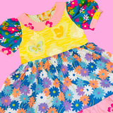 Flower Power Patch Babydoll Dress (M)