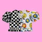 Checkered/Springfield Tie Crop Top (M)