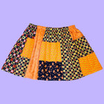 Vintage Halloween Patchwork Skirt w/pockets (XL/2X)