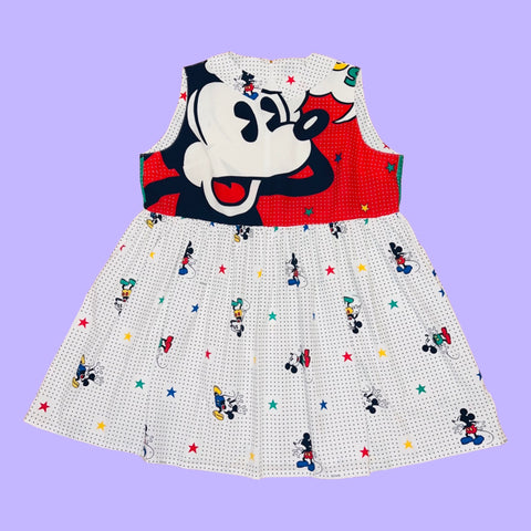 Pop Art Mouse Sleeveless Babydoll Dress (3X)